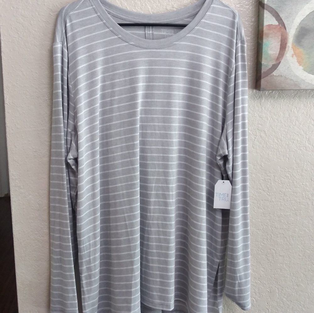 Women's Time and Tru Long Sleeve Tee 3X